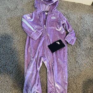 Nike Kids Purple Velour One Piece
